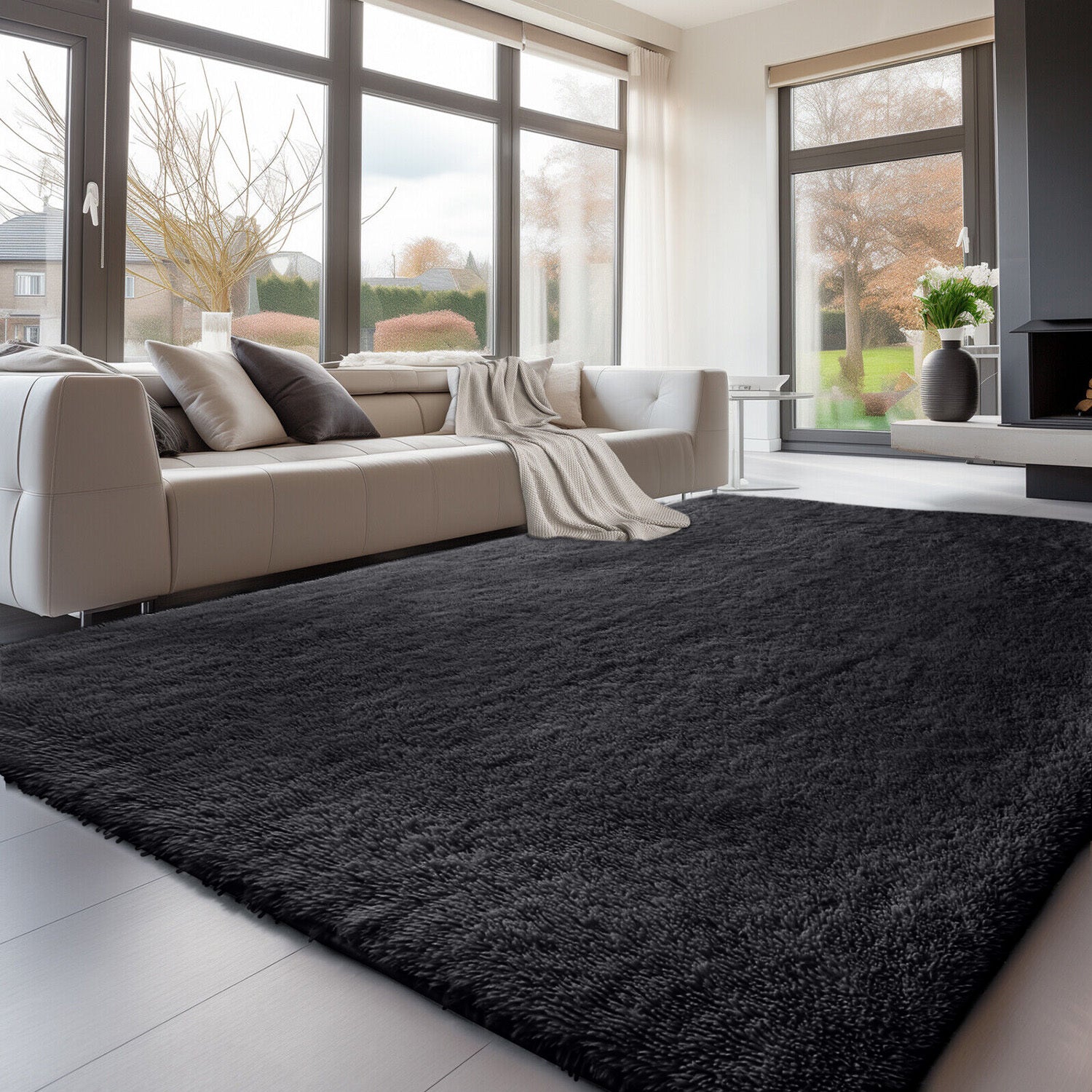 Extra Large Luxury Shaggy Plush Washable NonSlip Rug