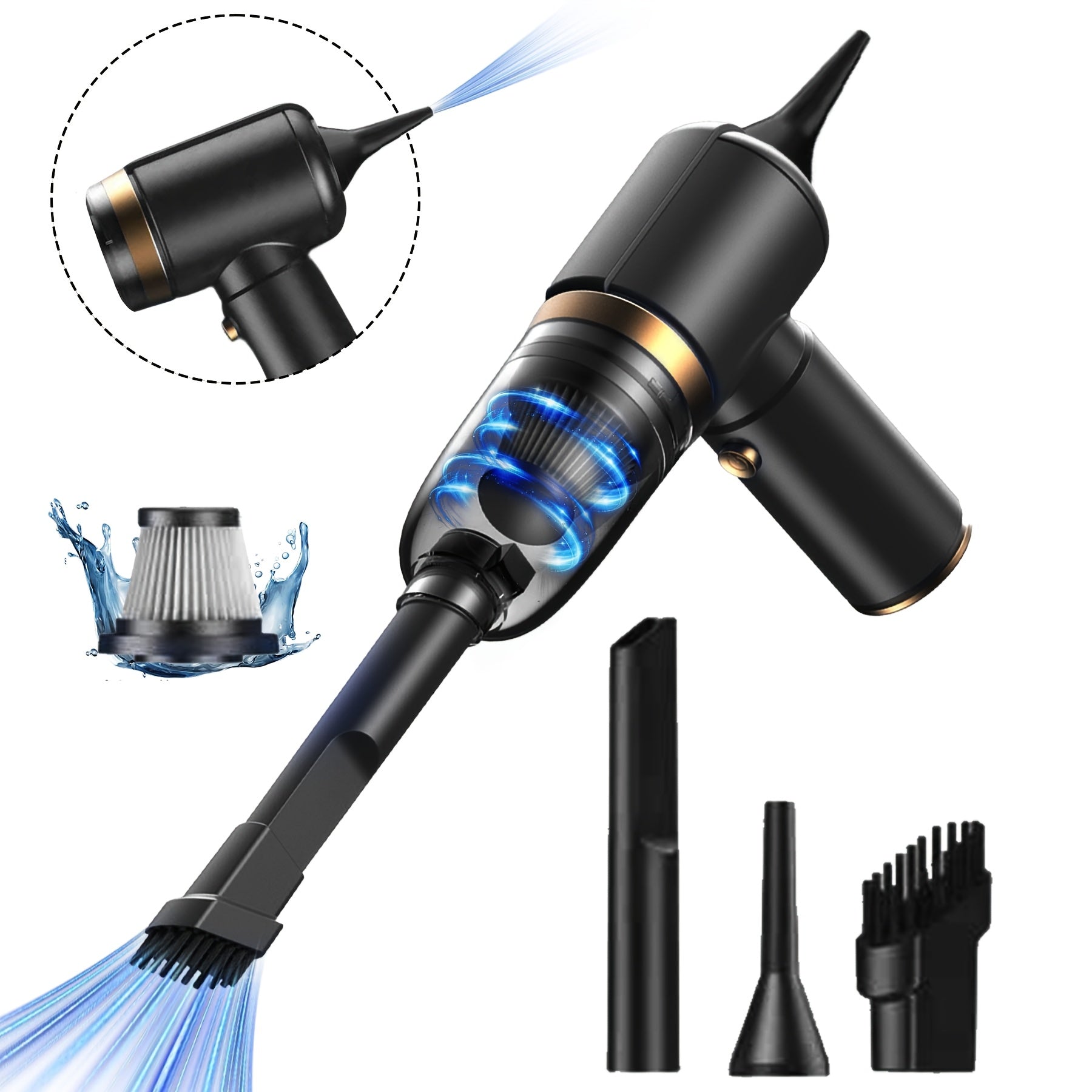 Cyclone Suction Wireless Handheld Vacuum Car Home USB Fast Charge